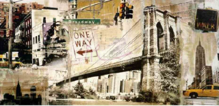 Obraz Brodway - plátno 79x38cm