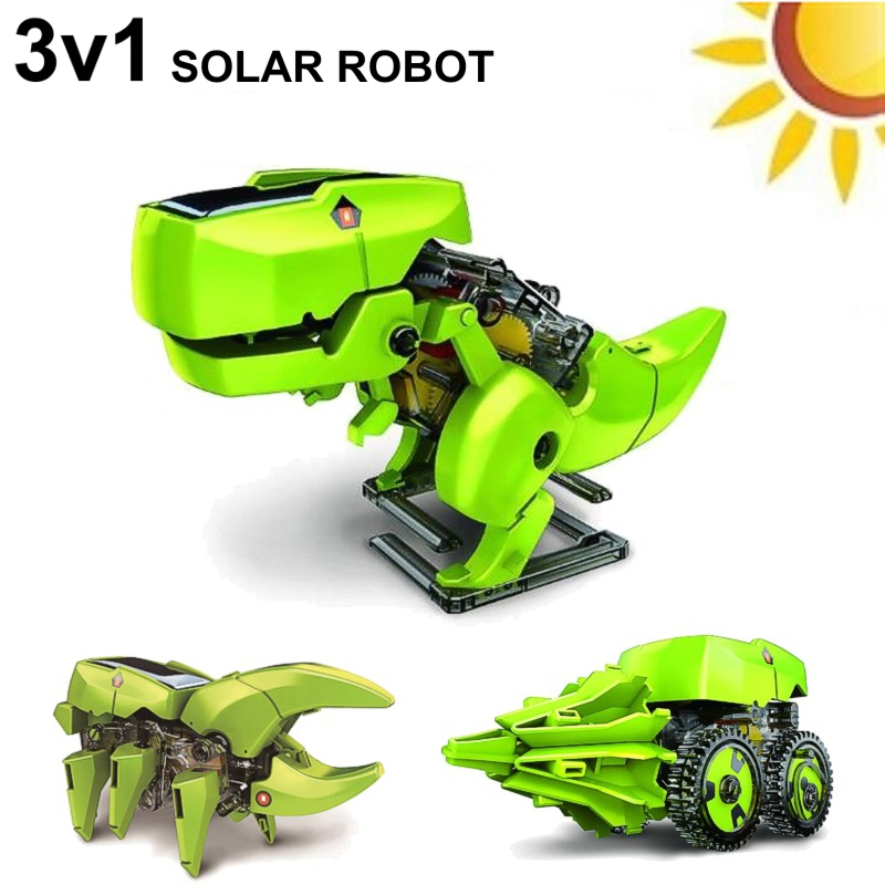 Solární robot 3v1 - dinosaurus