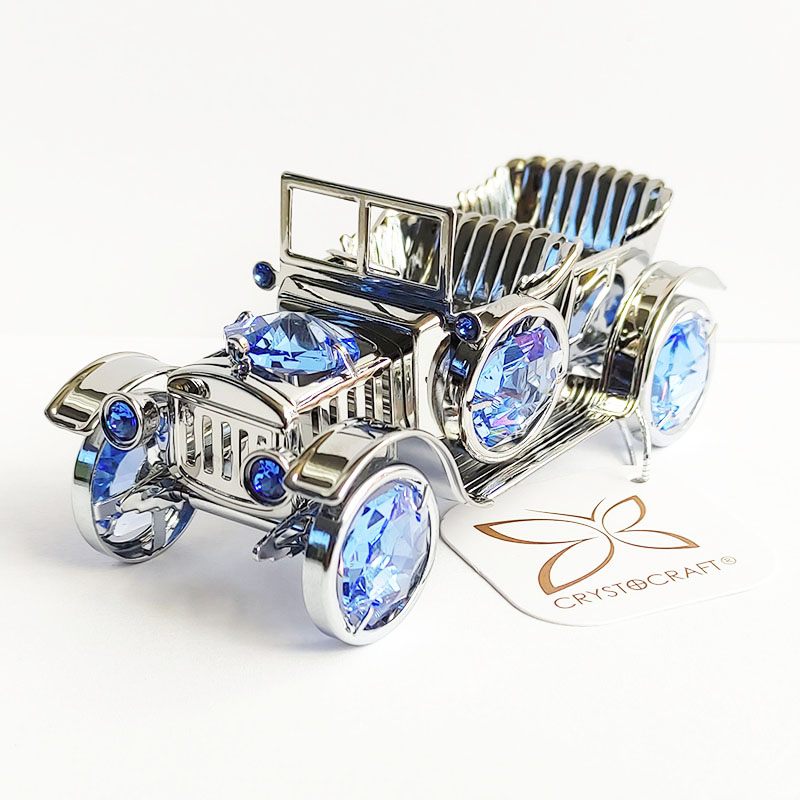 RETRO AUTO Crystocraft - stříbrná