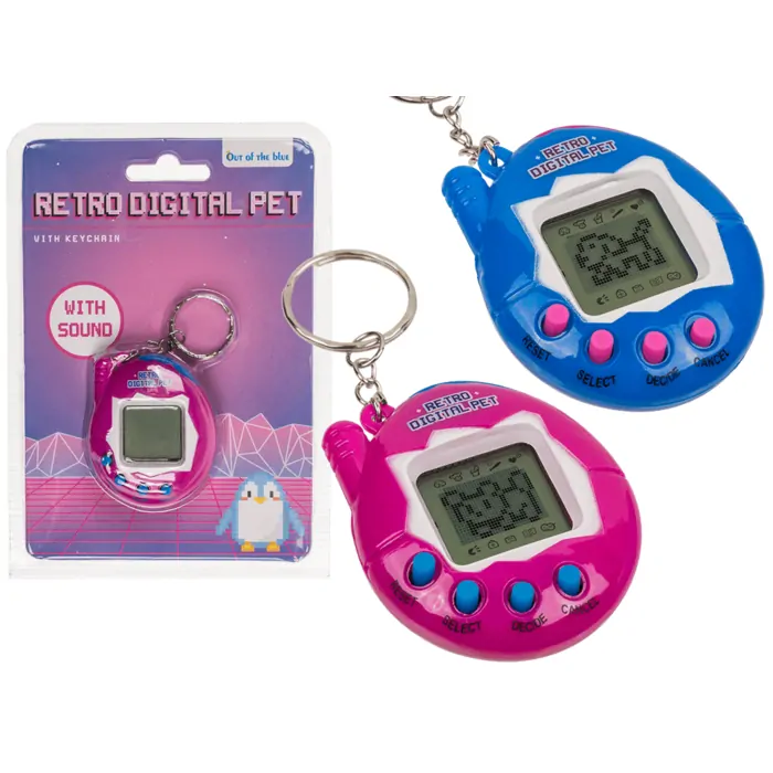 Přívěšek na klíče - Mini retro hra zvířátko Tamagotchi