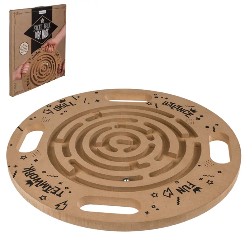 Velký balanční labyrint pro 4 ruce DISC MAZE – hra pro 1-4 hráče