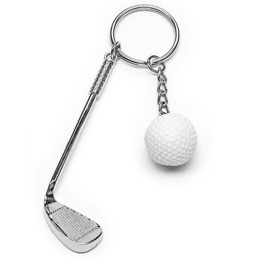 Přívěsek na klíče pro Golfisty – Golfový míček a hůl