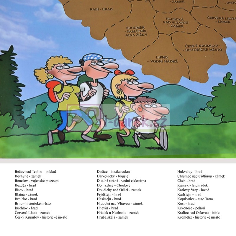 Stírací mapa Česká republika