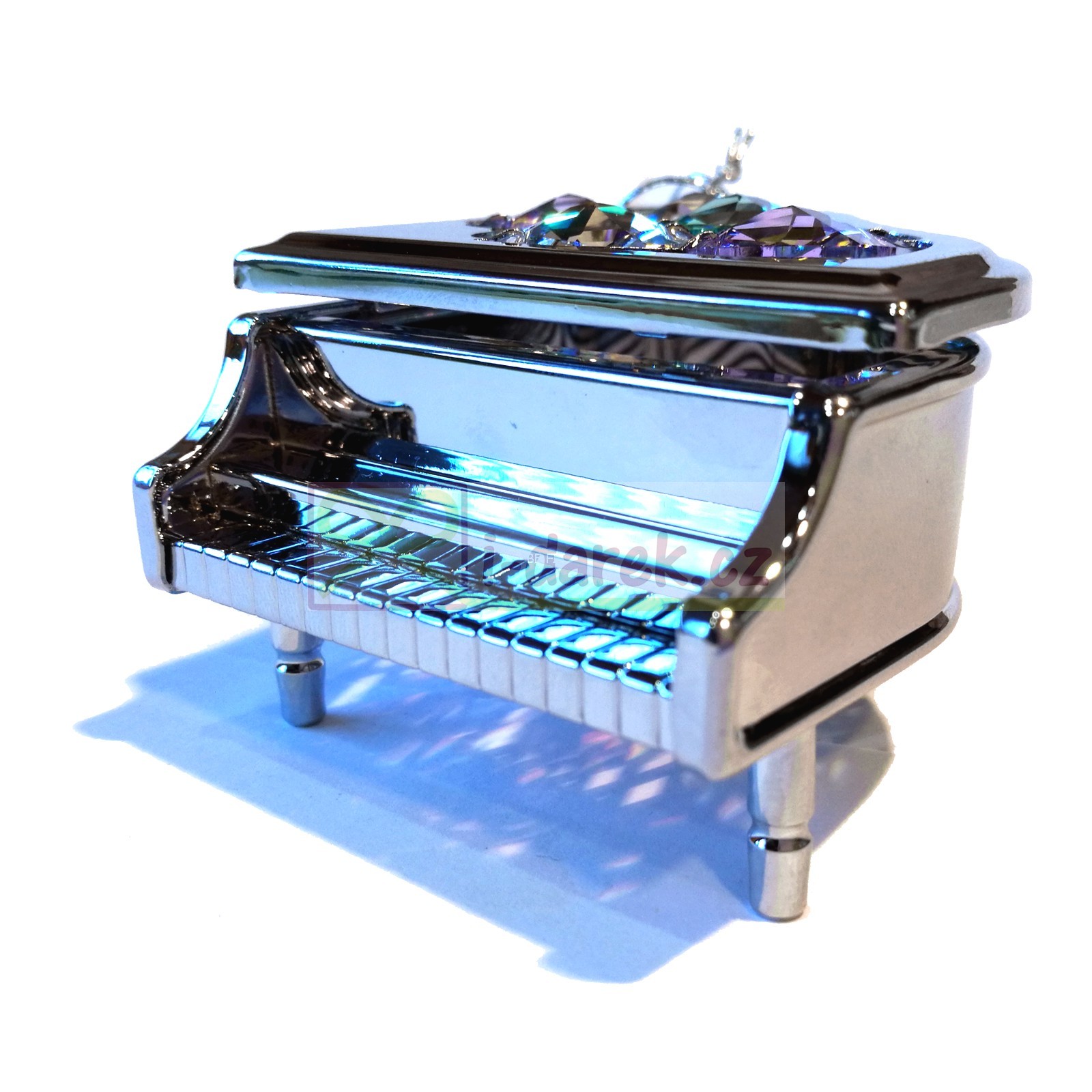 PIANO KLAVÍR Crystocraft - stříbrné