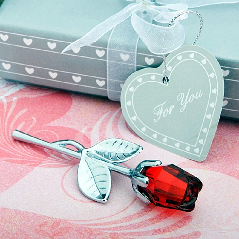Mini křišťálová růže FOR YOU - stříbrná