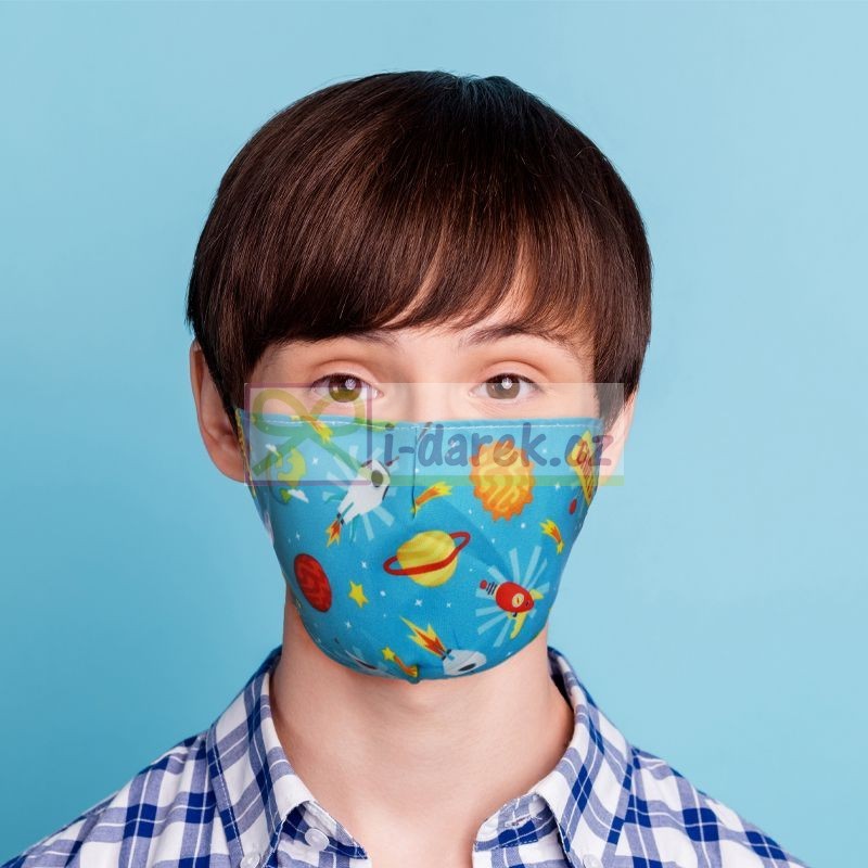 Malá rouška barevná - Dětský vesmír 