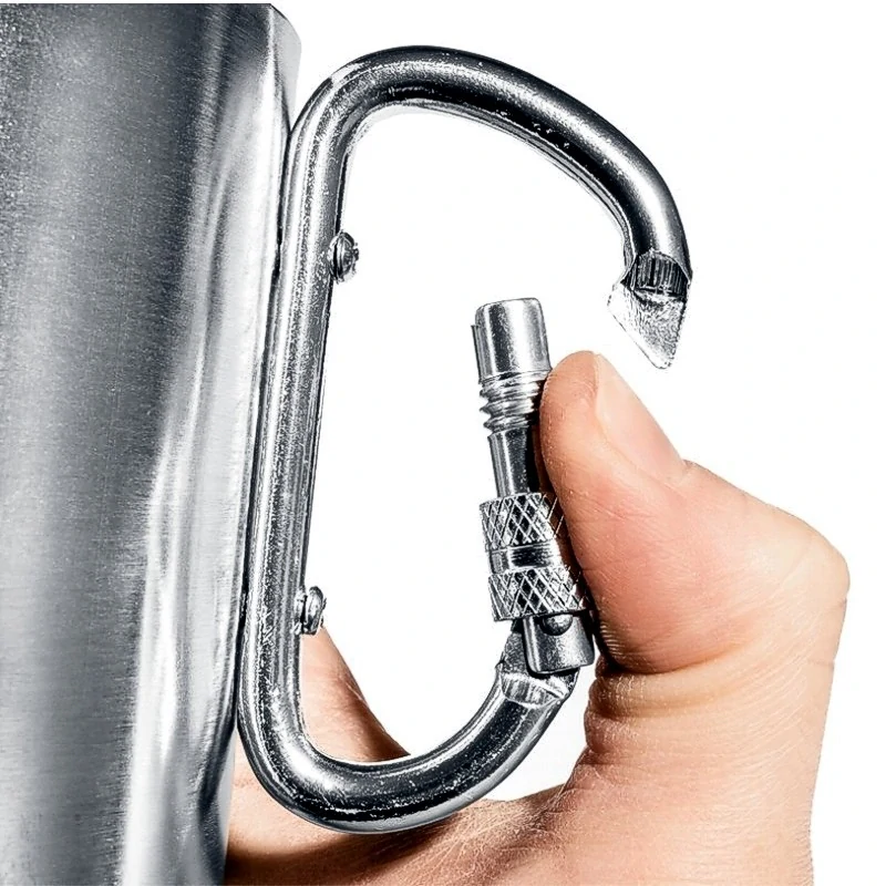 Chladící nerezový hrnek s karabinou - dvojitá stěna