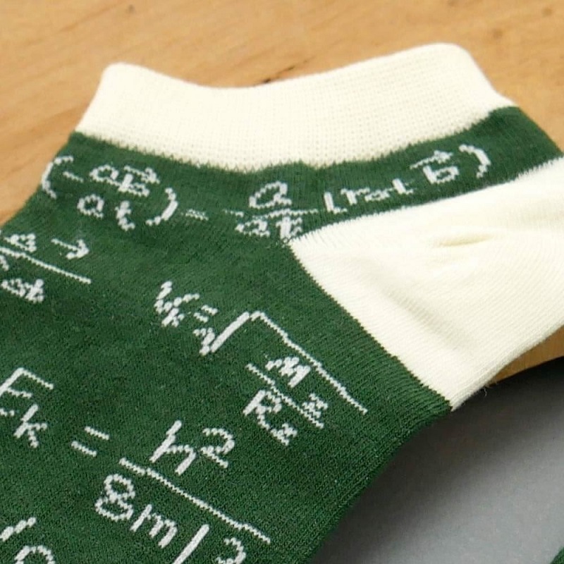 Nízké matematické kotníkové ponožky – tmavě zelené
