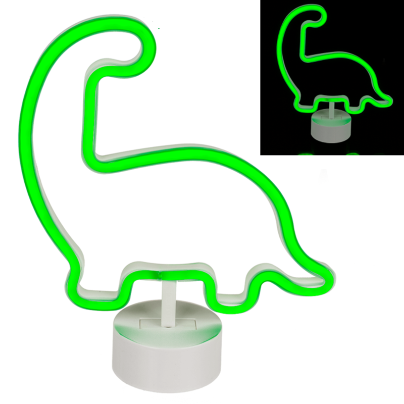 Neonová lampa na podstavci 27cm – Dinosaurus