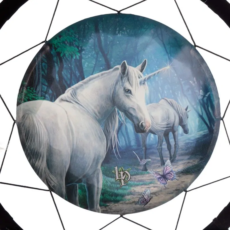Velký fantasy lapač snů 33cm Lisa Parker - Jednorožec cesta domů