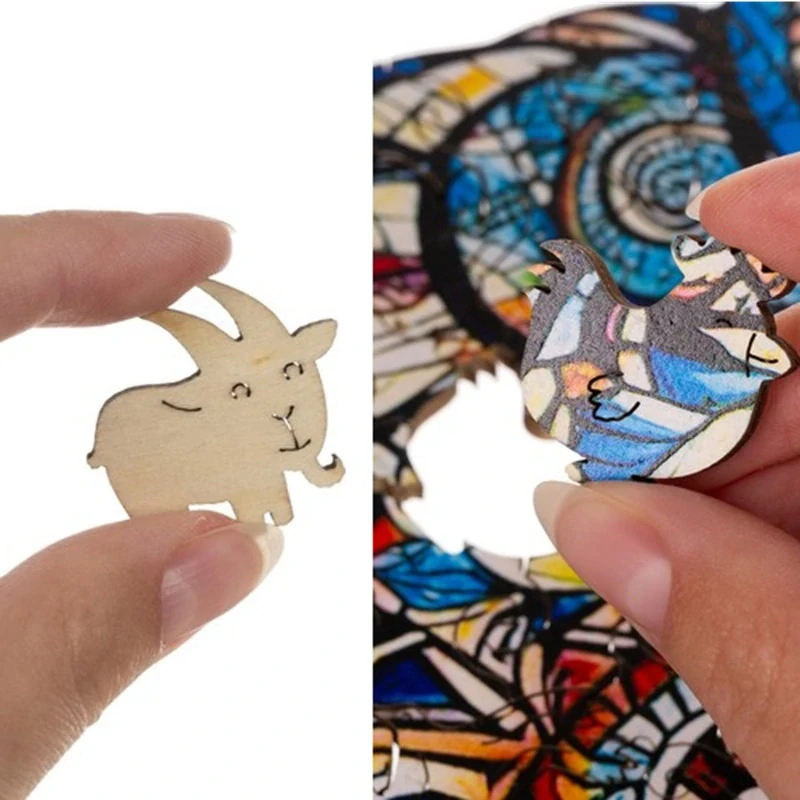 Dřevěné puzzle 177 dílků 38x21,5cm – Pestrobarevná sova