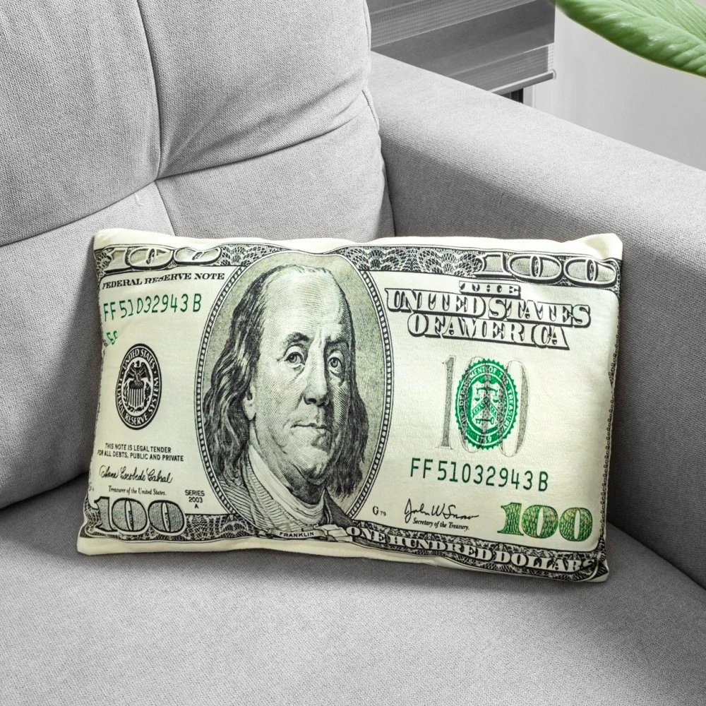 Polštářek pro boháče 40x25cm - 100 Dolarovka