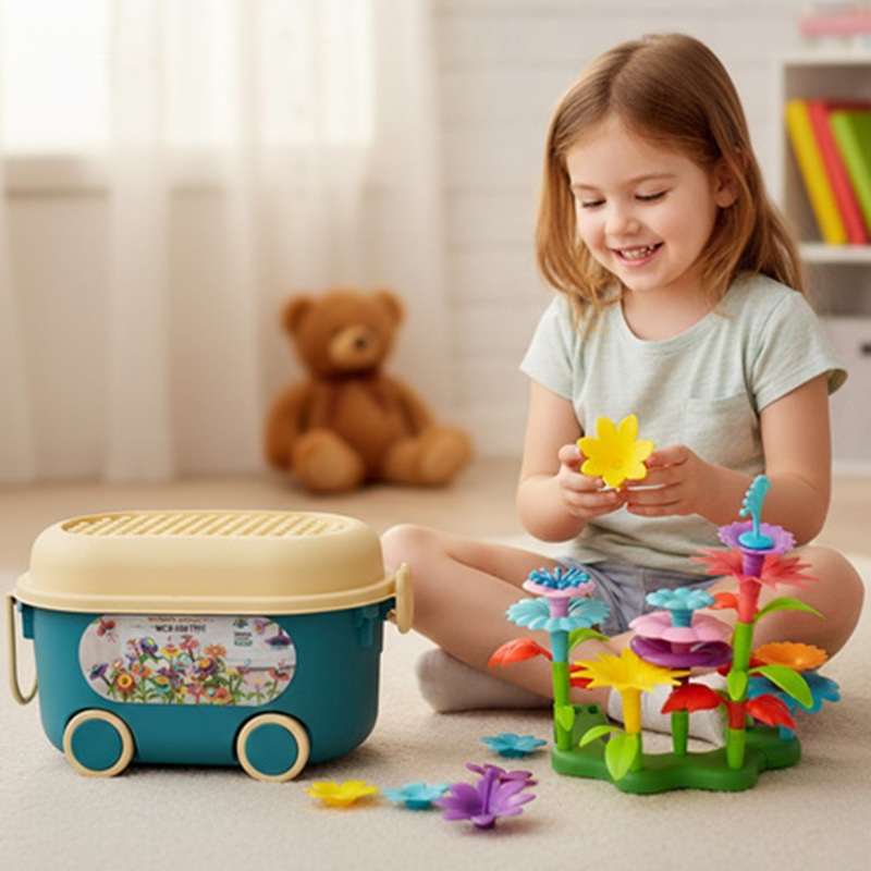 Stavebnice 3D bloky 139 dílků 26331 – Květinová zahrada