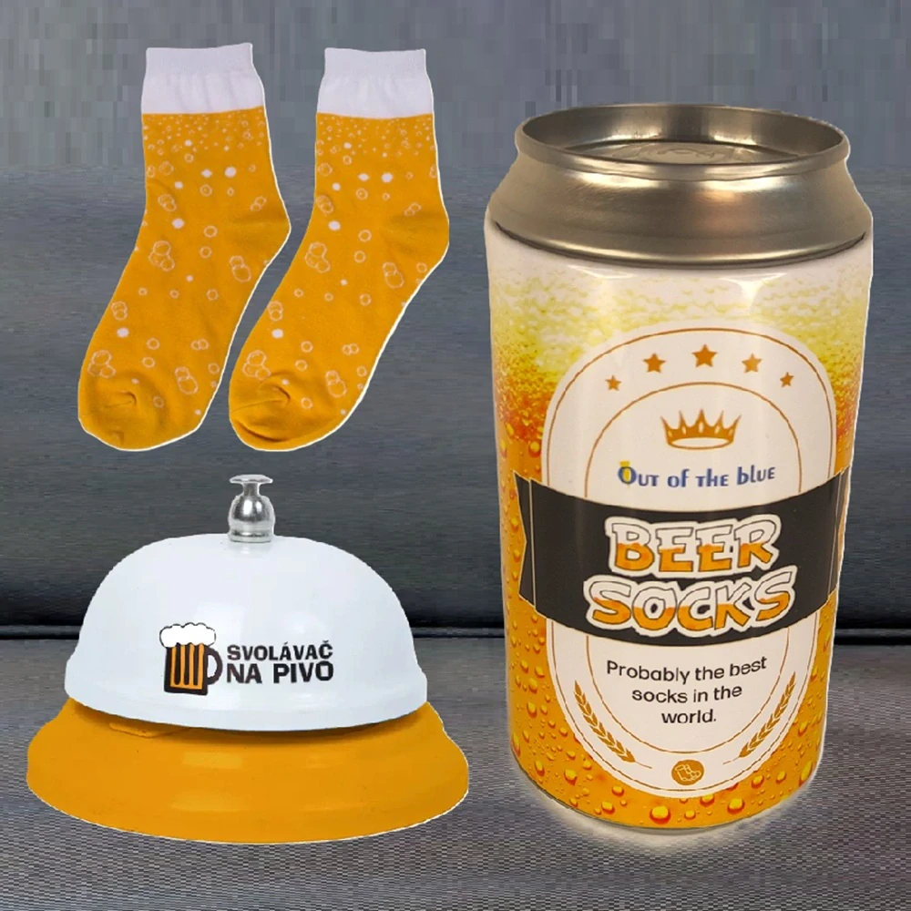 Balíček pro pivaře S – pivní ponožky a svolávač na pivo – Darot