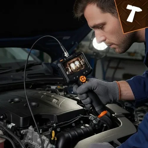 Profesionální endoskopická kamera 4,2', 5 m s rukojetí, kontrola bez mobilu – BIGSTREN