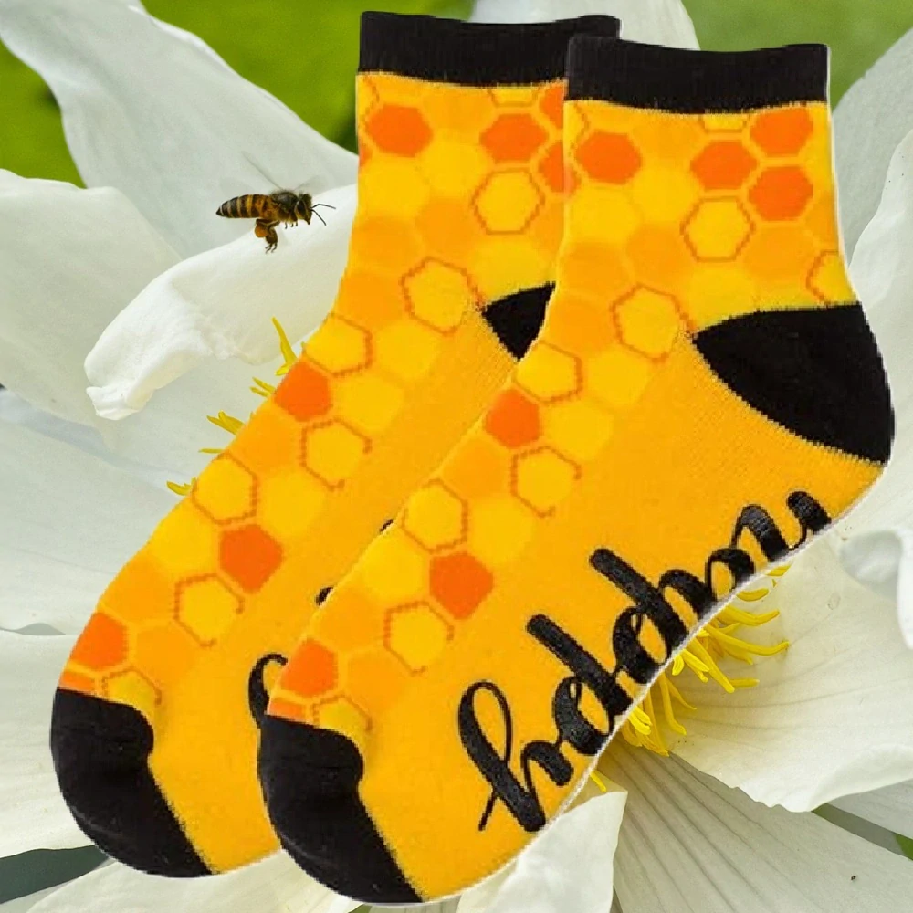 Protiskluzové ponožky Bee Happy – dárek pro včelaře a milovníky přírody