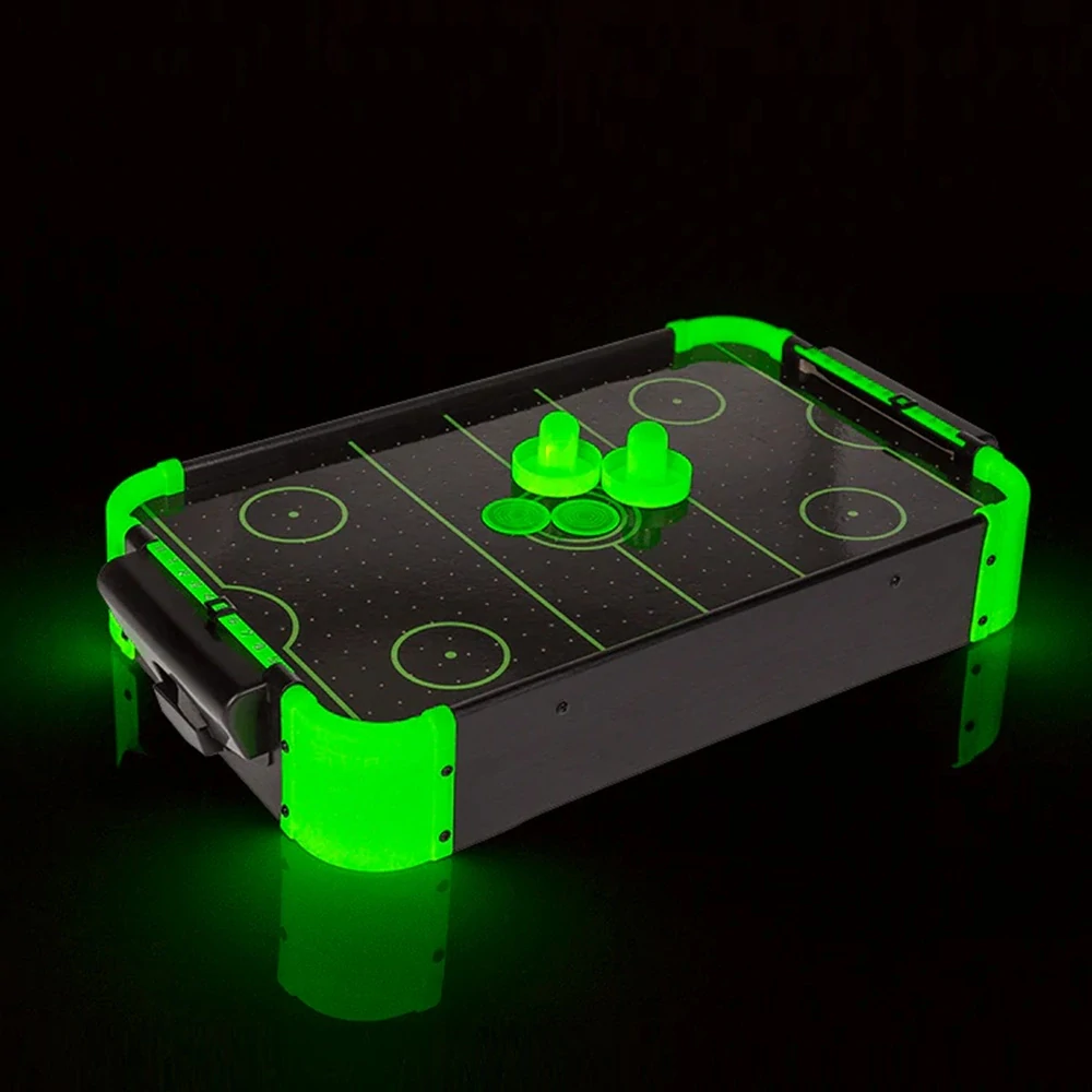 Stolní air hockey svítící ve tmě – Glow in the Dark, pro dva hráče