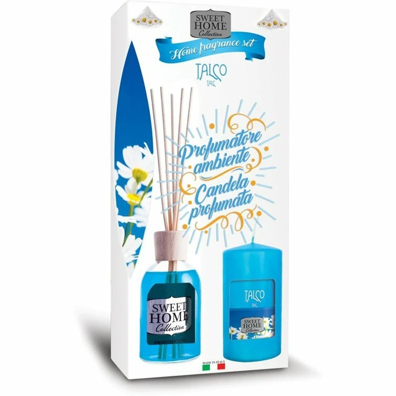 Aroma difuzér se svíčkou Sweet Home – vůně Pudrová 100 ml + 135 g