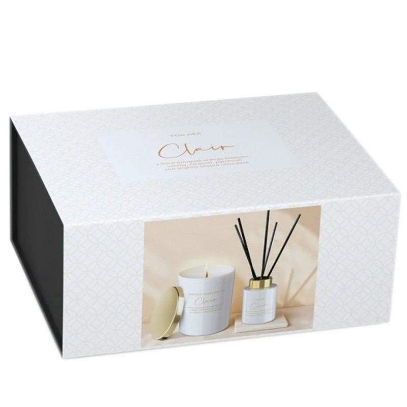 Dárková kazeta aroma difuzér a svíčka For Her Bartek Candles – vůně květinová 220 g + 100 ml