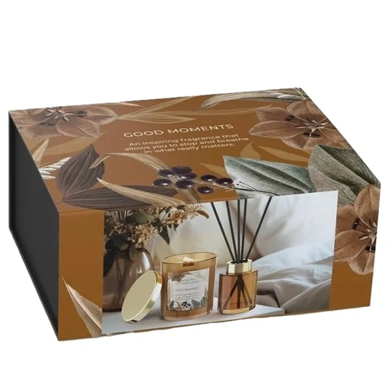 Dárková kazeta aroma difuzér a svíčka Good Moments Bartek Candles – vůně ovocná 220 g + 100 ml