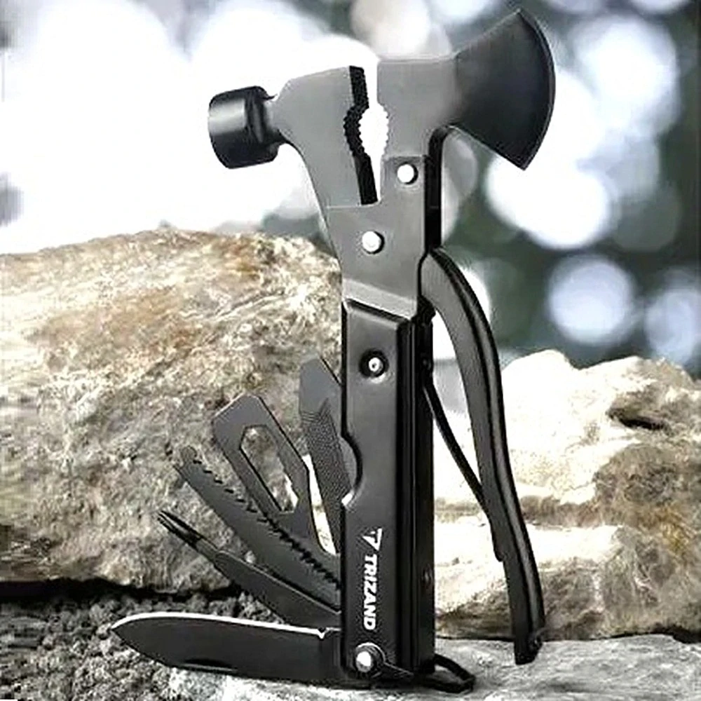 Multifunkční nářadí Trizand 17 v 1 do přírody a outdooru se sekerou a pouzdrem