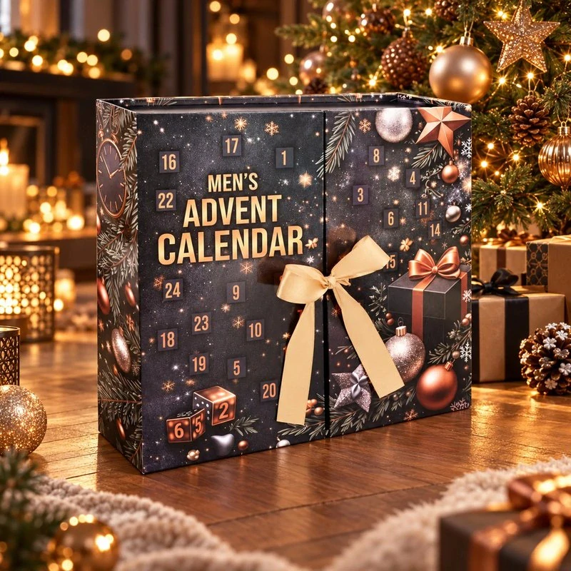 Adventní kalendář pro muže – 24 dárků a drobností v krabičkách