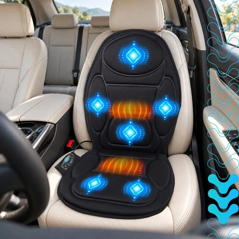 Masážní podložka na křeslo a do auta Isomedix – 6 motorů a vyhřívání