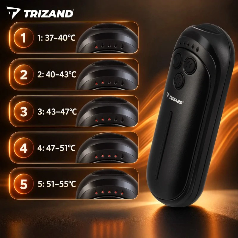 Elektrický ohřívač rukou Trizand 2 ks – na obě ruce, 5 stupňů tepla