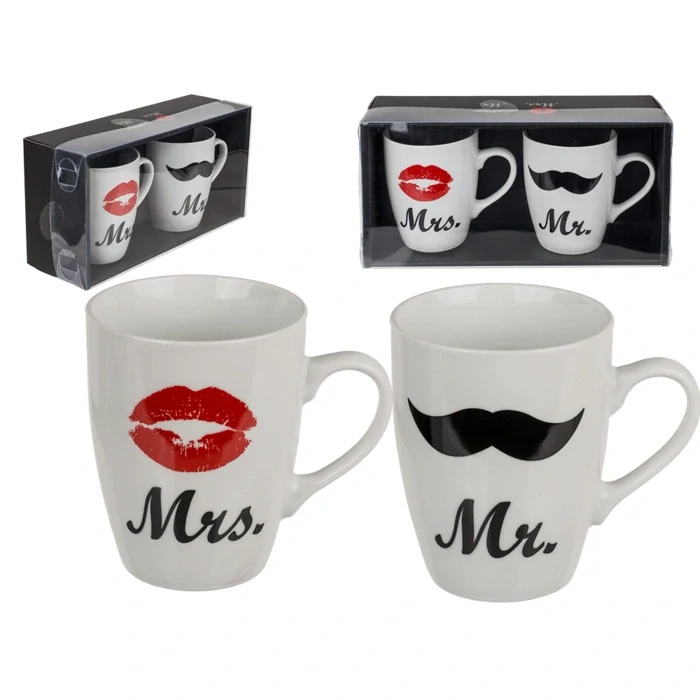 Set 2 hrníčky pro novomanžele - Mr. and Mrs.