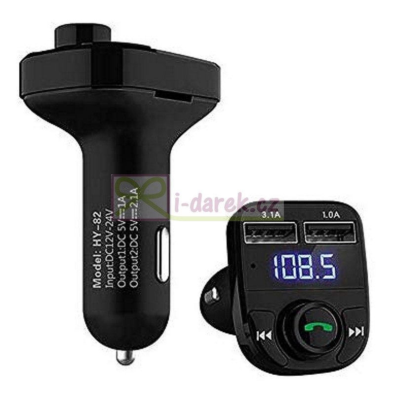 Wireless FM modulátor do auta - Bluetooth, 2x USB, MP3 ( BT-078 )