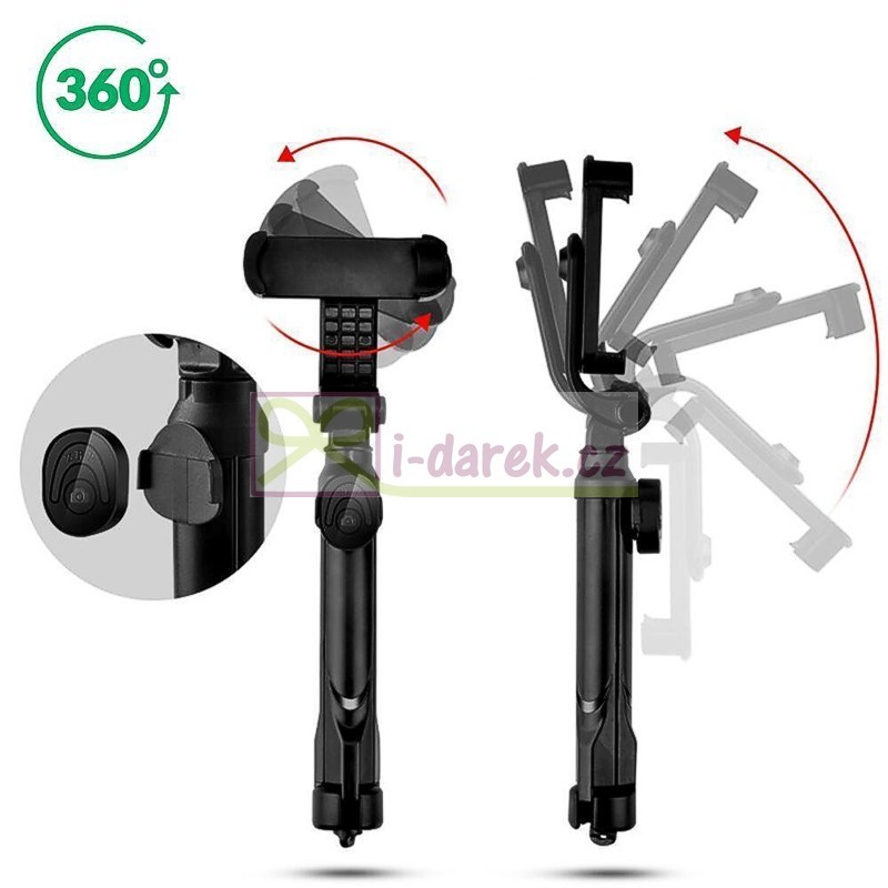 Selfie tyč se stativem 72cm s Bluetooth ovládáním