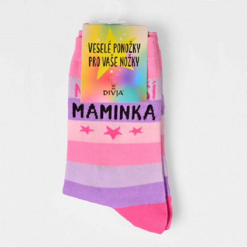 Veselé ponožky - Nejlepší maminka vel. 39-42