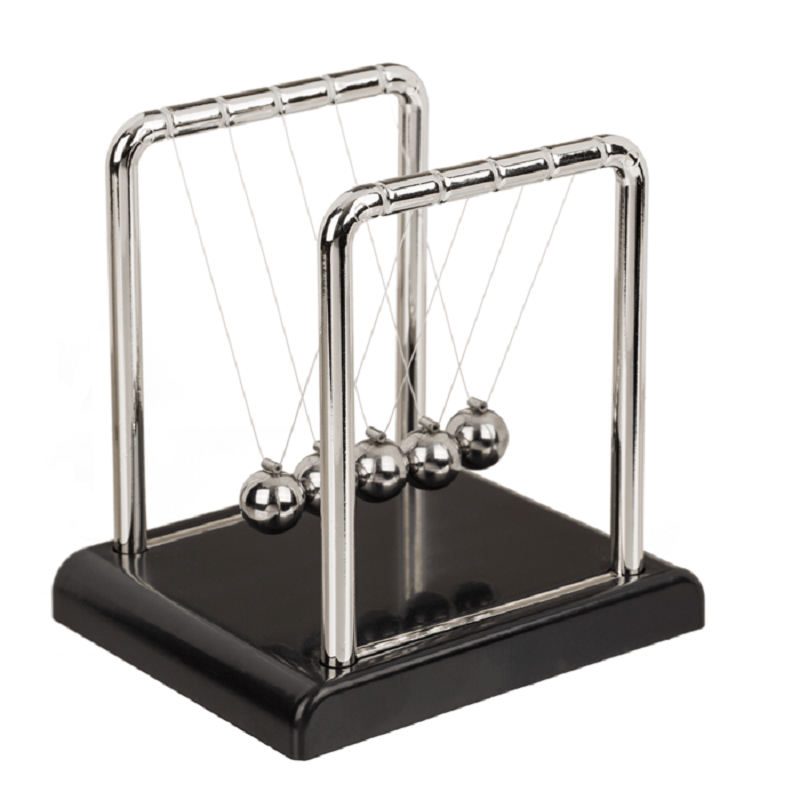 Newtonova mini houpačka 9x9x7,5cm - černo-stříbrná
