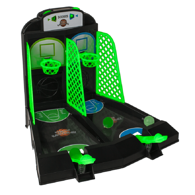 Stolní basketbal svítící ve tmě – Glow in the Dark, pro dva hráče