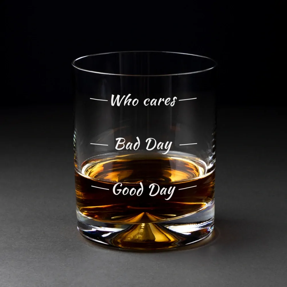 Whisky sklenička v plechové dárkové krabičce - Who Cares
