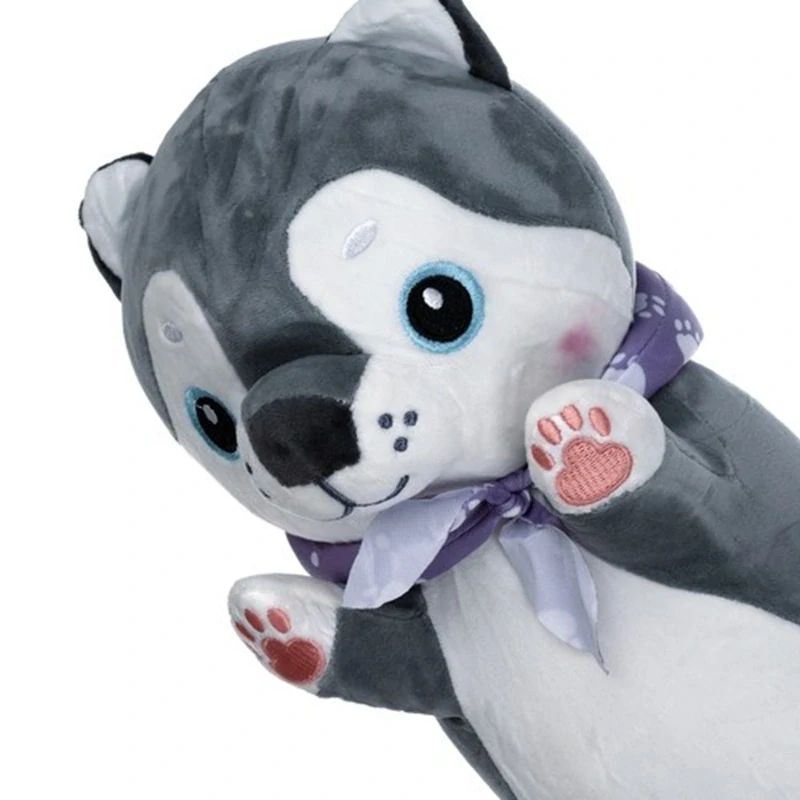 Dětský polštář dlouhý 70 cm pes - štěně Husky