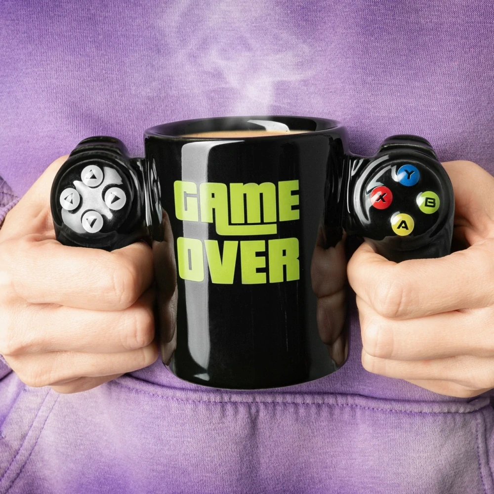 Originální sada pro hráče GAME OVER - Hrnek Gamepad, podtácek a 2 klíčenky