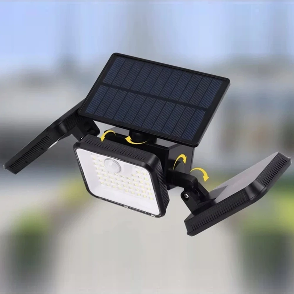 Solární výkonné venkovní osvětlení 180 LED lampa se senzorem pohybu - 24889