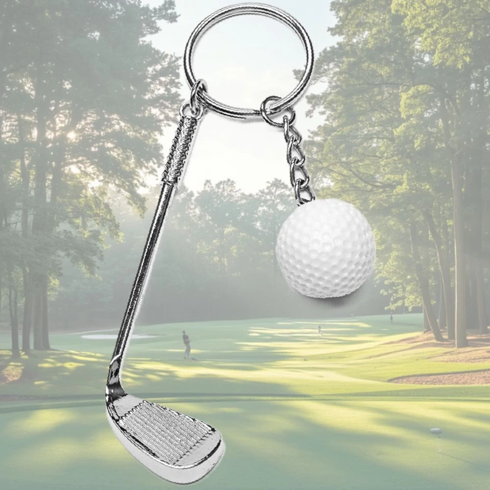 Přívěsek na klíče pro Golfisty – Golfový míček a hůl