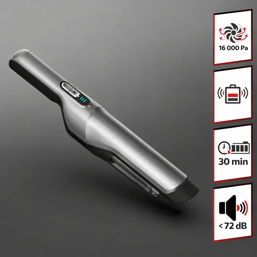 Bezdrátový ruční vysavač do auta Xtrobb ProVac 100 W s BLDC motorem a HEPA filtrem