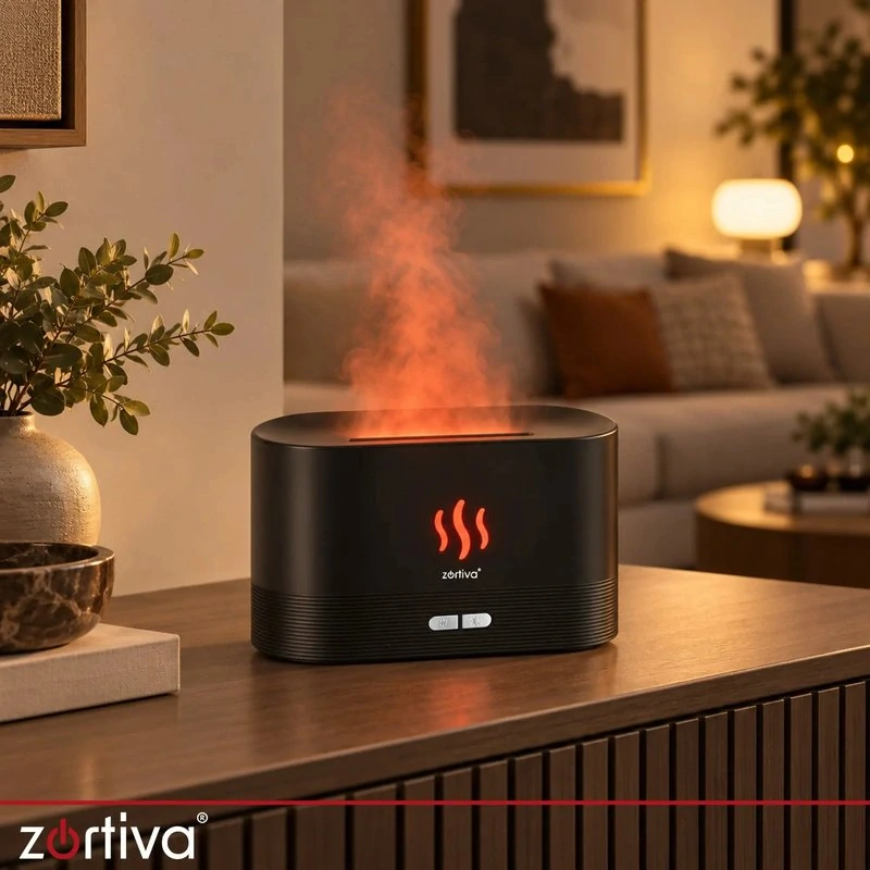 Aroma difuzér a zvlhčovač s efektem plamene Zortiva 180 ml