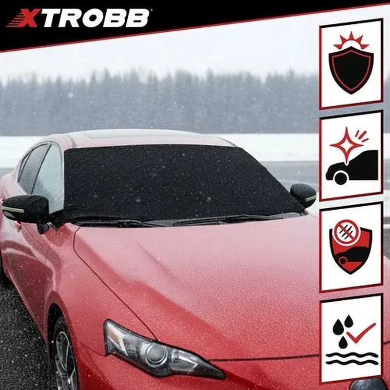 Kryt čelního skla proti námraze Xtrobb 183 × 80 cm s návleky na zrcátka
