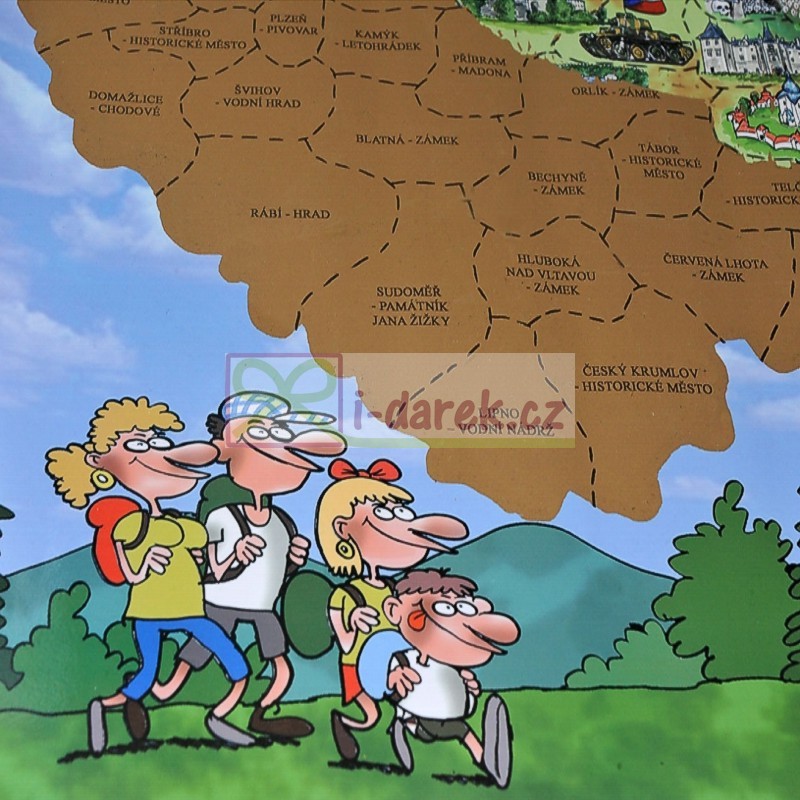 Stírací mapa Česká republika