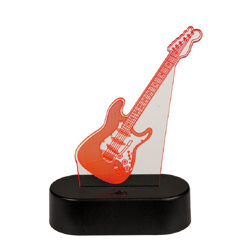 USB lampička s 3D iluzí - Elektrická kytara