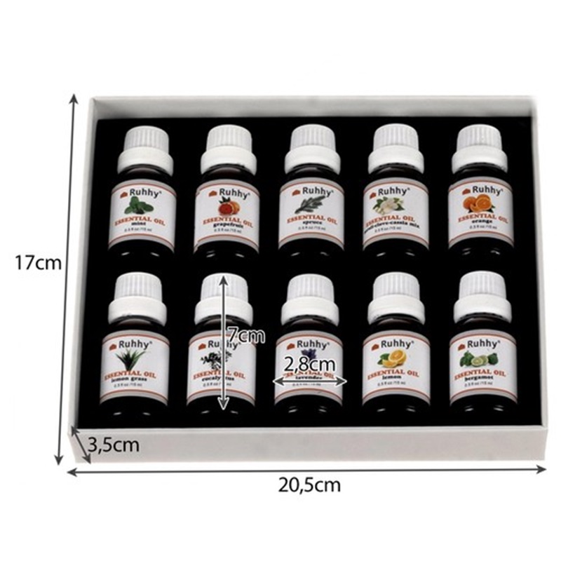 Velká sada esenciálních olejů 10×15 ml 21938 – dlouhá výdrž a široký výběr