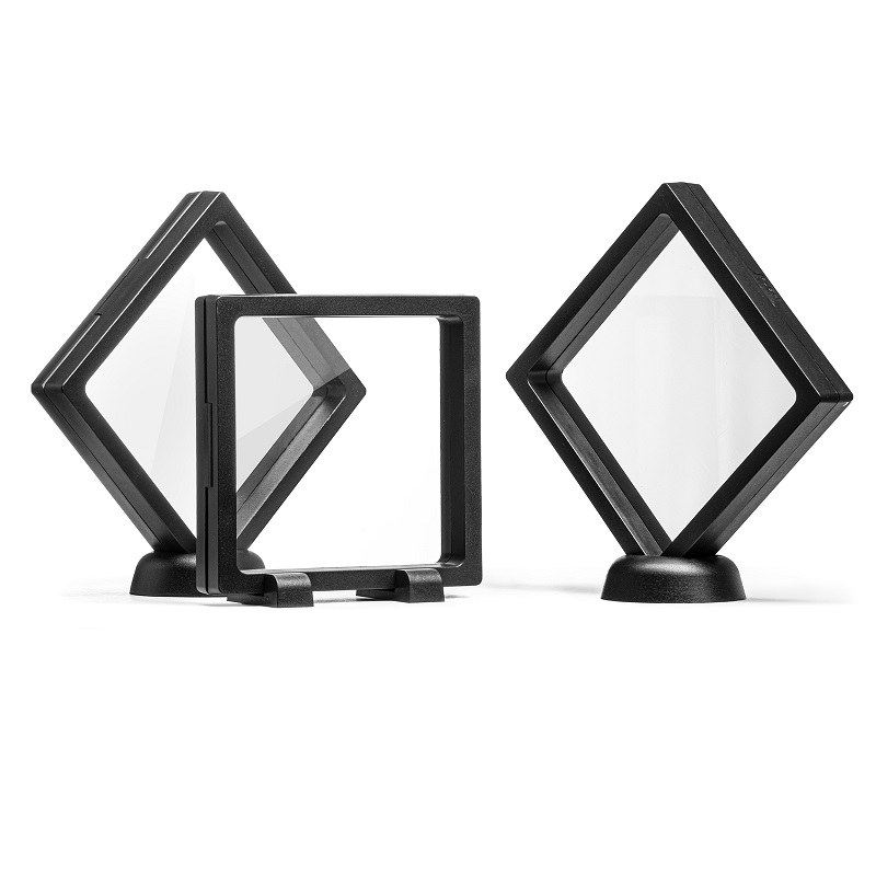 3D plovoucí rámeček s folií - 3ks černé