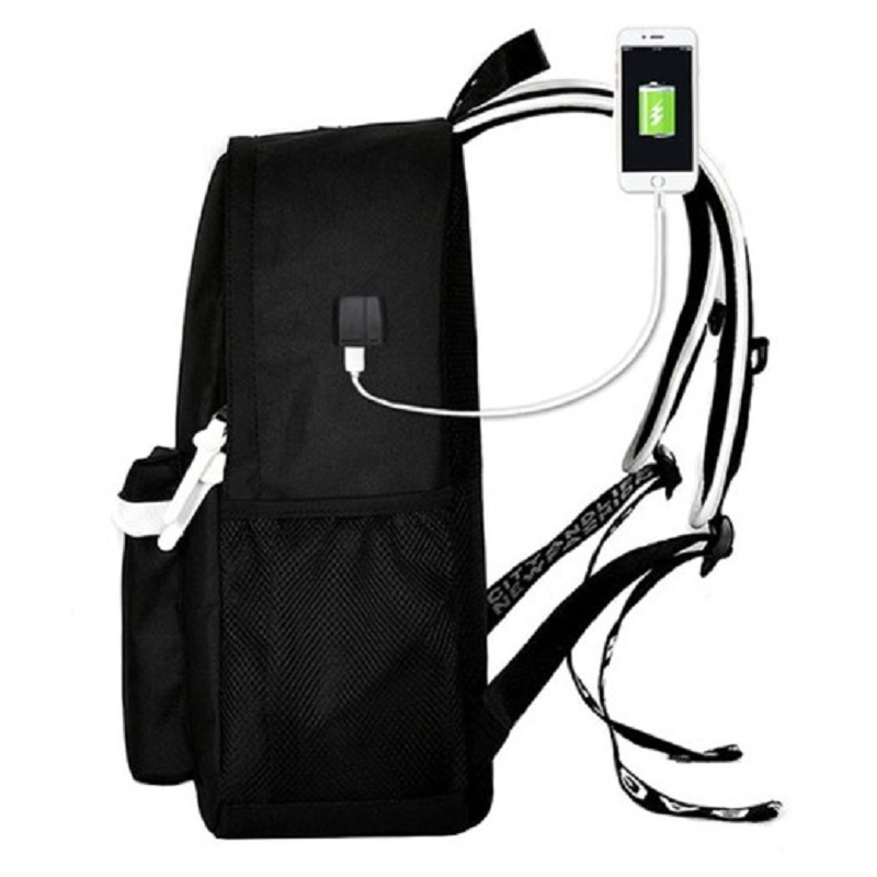 Reflexní batoh s penálem Kruzzel 19374 Unisex - USB, JACK