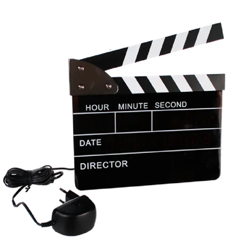 Digitální stolní hodiny – Filmová klapka