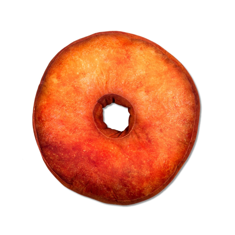 Velký polštář DONUT 45x17cm - Čokoládová poleva