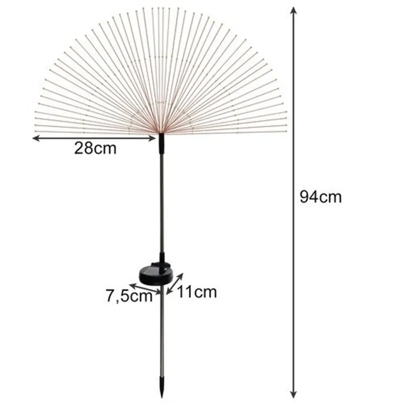 Set 2ks solární venkovní světla 150 LED - Bílá pampeliška